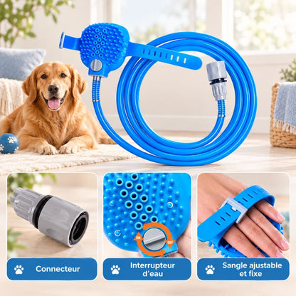 Douchette pour chien facilite le toilettage