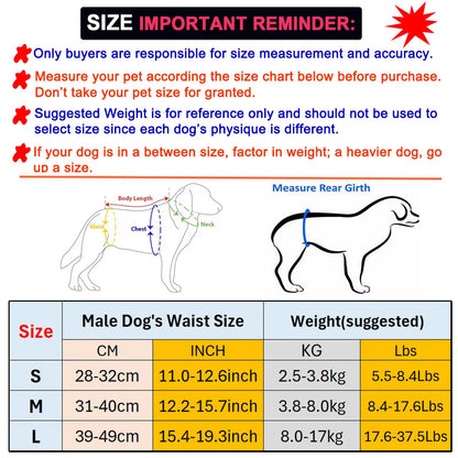 Grandeur de couche pour chien