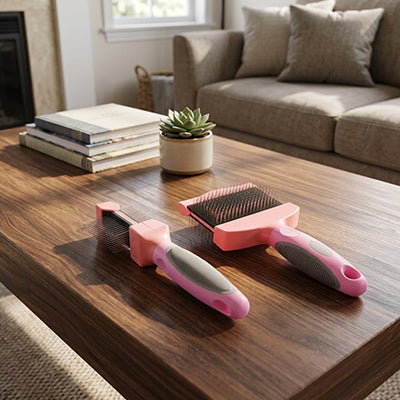 brosse pour chien couleur rose
