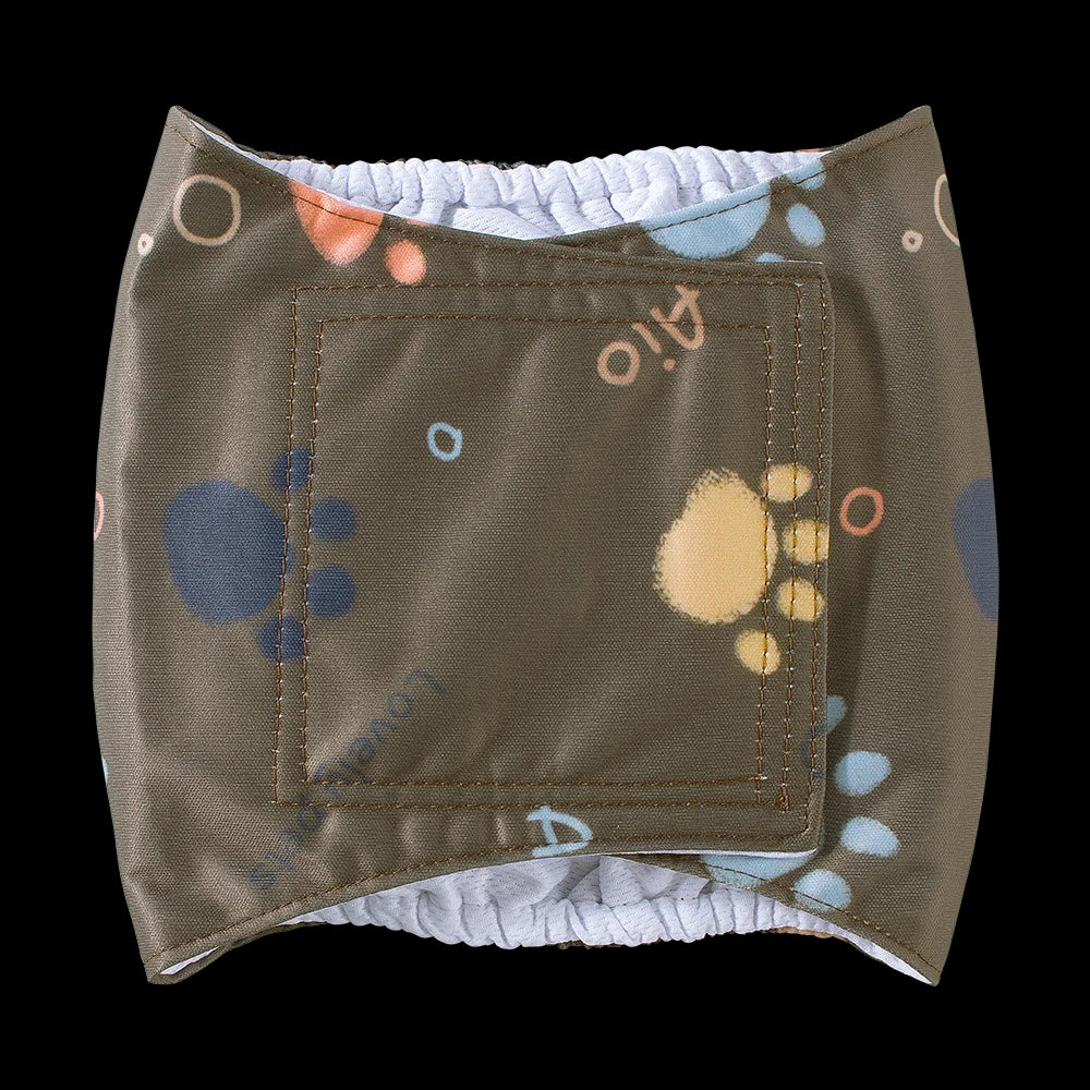 couche pour chien couleur paw print-C