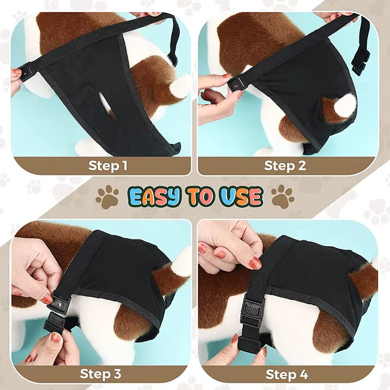 couche pour chien etape utilisation