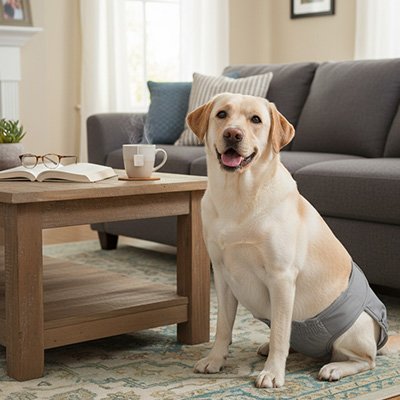 Culotte pour chien couleur gris