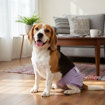 Culotte pour chien couleur mauve