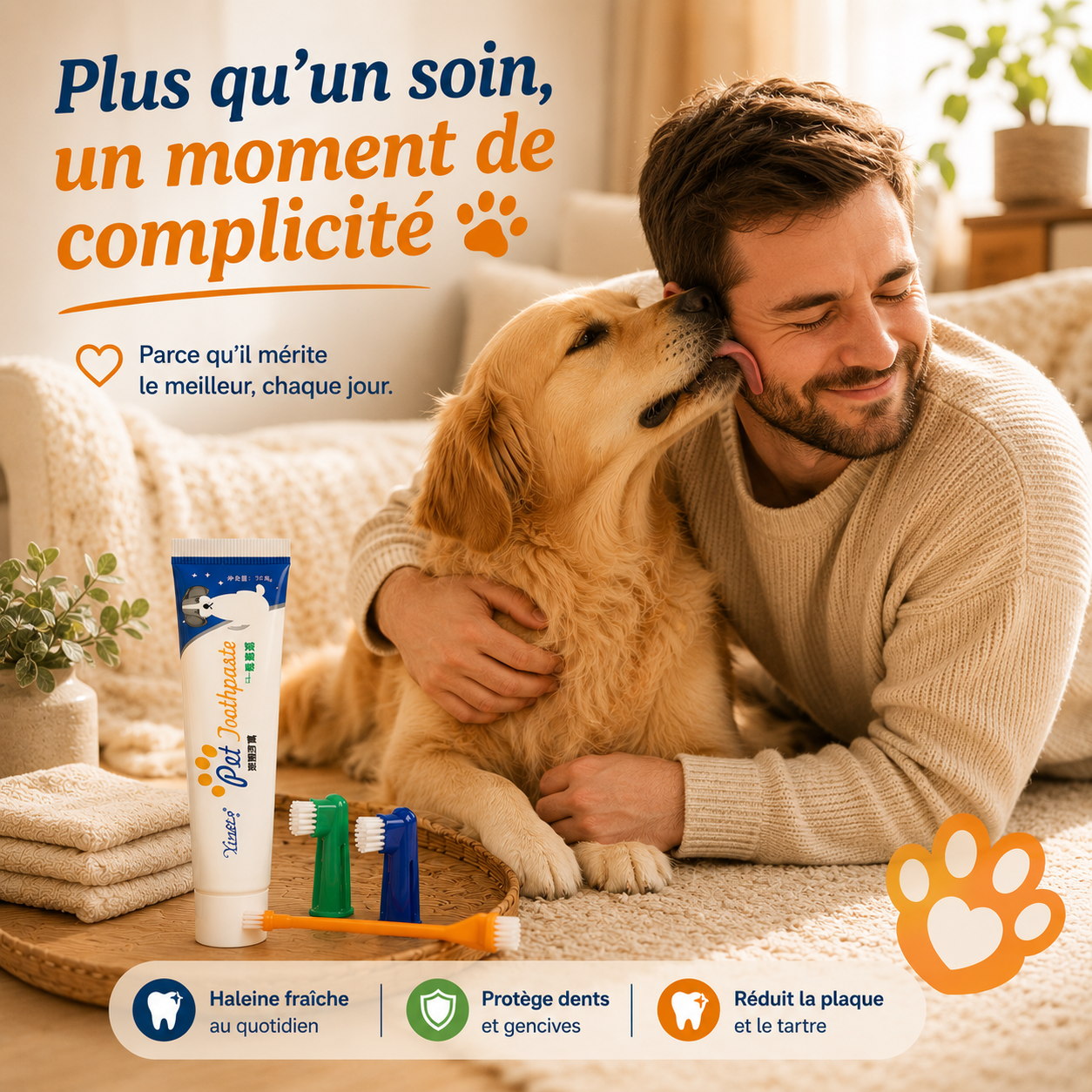 dentifrice chien pour des bisous agreable