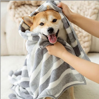 peignoir chien super absorbant