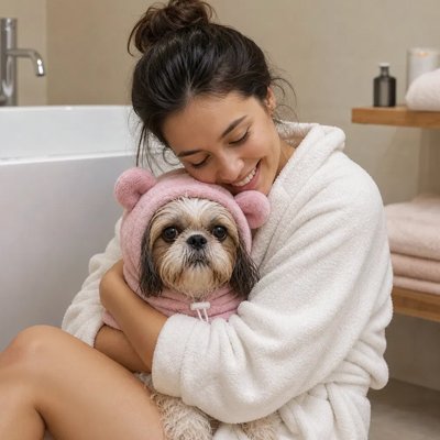 Peignoir pour chien en microfibre ultra absorbant