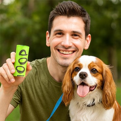 Sac a crotte​ couleur vert vif