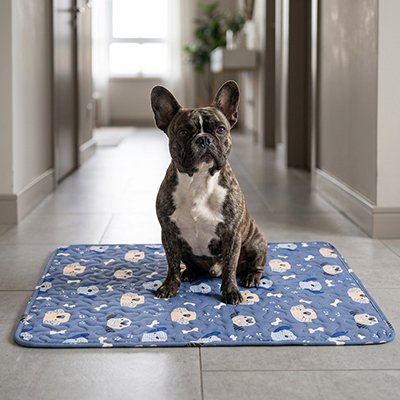 Tapis Chien rafraichissant bleu