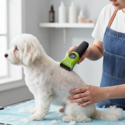 Tondeuse pour chien vert